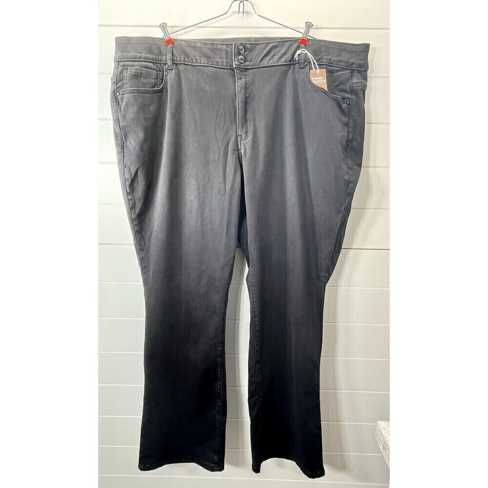 Lane Bryant Womens JEANS 28R Black Cotton Blend Power Pocket Cowgirl Rodeo